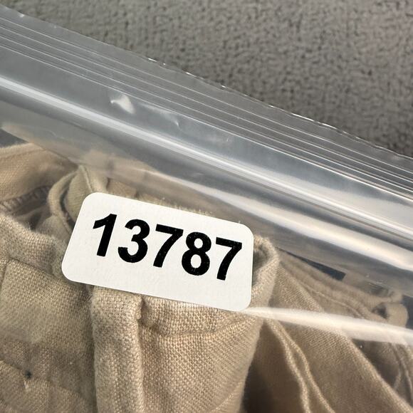 Abercrombie & Fitch Shorts Mens 38 Beige 100% Linen Flat Front 7” Summer NEW - Picture 8 of 8